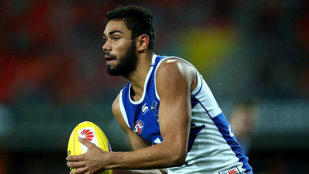 Tarryn-Thomas-R12-Rising-Star-1024x576.jpg Kangaroos young gun Tarryn Thomas is this week's Rising Star nominee - AFL,Rising Star,Tarryn Thomas,North Melbourne Kangaroos